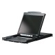 Kонсоль управления, для KVM-переключателей, электрон., 19", SVGA+KBD+MOUSE PS/2 USB, с KVM шнуром USB 1.8м, LCD Kран 19", лат./рус.Kлав., (выход на вторую конс 1280x1024 75Hz DDC2BKрепление DUAL RAIL доп.порт USB A-типа Female)/ATEN/ DUAL RAIL L