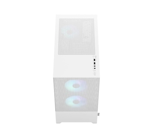 Корпус ПК без блока питания/ Case Fractal Design Pop Mini Air RGB TG Clear Tint, Mini-Tower, 3x120mm RGB, 2xUSB-A 3.2 mATX, mITX White