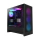 Корпус без блока питания/ Case NZXT H5 Flow RGB, Midi-Tower, TG, 3x120mm RGB + 1x120mm, 1xUSB-A 3.2 + 1xUSB-C 3.2, E-ATX, ATX, mATX, mITX Black