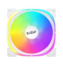 Кулер для корпуса/ Case Cooler PCCooler EF120 ARGB WH (120x120x25mm, 4-pin PWM, ARGB, 37.98CFM, 25.7dBA, 1500RPM, White)