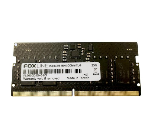 Память оперативная/ Foxline SODIMM 8GB 5600 DDR5 CL 46 Память оперативная/ Foxline SODIMM 8GB 5600 DDR5 CL 46