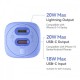 Power Bank Vention 5000mAh(USB-C + Lightning) 20W Серо-белый, шт.