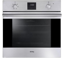 Встраиваемый духовой шкаф Korting/ Crystal, 59.8 х 59.5 x 56 см, 6 режимов нагрева, гриль, конвекция, таймер, дисплей, нержавеющая сталь