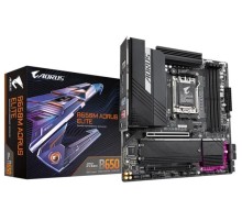 Материнская плата GIGABYTE B650M AORUS ELITE, AM5, B650, 4*DDR5, 4*SATA, 2*M.2, 7*USB 3.2, 4*USB 2.0, Type-C, 2*PCIx16, DP+HDMI, mATX