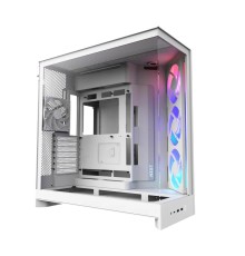 Корпус без блока питания/ Case NZXT H9 Flow RGB (2025), Midi-Tower, TG, 3x140mm RGB + 1x120mm, 2xUSB-A 3.2 + 1xUSB-C 3.2, E-ATX, ATX, mATX, mITX White