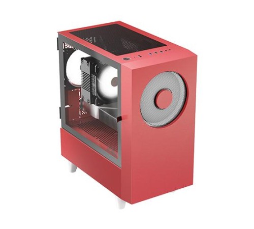 Корпус без блока питания/ Case WIZMAX EM1, Mini-Tower, TG, 1x160mm + 1x120mm LED, 1xUSB-A 3.0 + 2xUSB-A 2.0, mATX, mITX, Woofer Red Корпус без блока питания/ Case WIZMAX EM1, Mini-Tower, TG, 1x160mm + 1x120mm LED, 1xUSB-A 3.0 + 2xUSB-A 2.0, mATX, mITX, Woofer Red