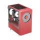 Корпус без блока питания/ Case WIZMAX EM1, Mini-Tower, TG, 1x160mm + 1x120mm LED, 1xUSB-A 3.0 + 2xUSB-A 2.0, mATX, mITX, Woofer Red
