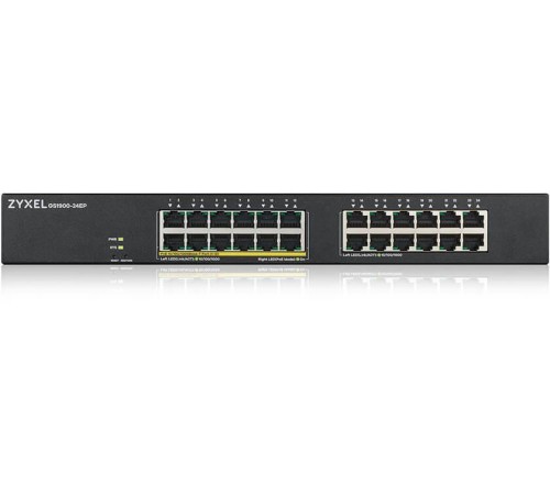 Коммутатор/ ZYXEL GS1900-24EP Smart L2 PoE + switch , rack 19 ", 24xGE (12xPoE +), PoE budget 130 W