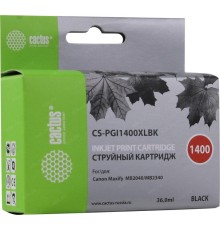 -/ Картридж струйный Cactus CS-PGI1400XLBK черный (36мл) для Canon MB2050/MB2350/MB2040/MB2340