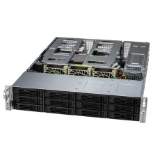 Серверная платформа Supermicro CloudDC A+ Server 2U 2015CS-TNR no CPU(1)AMD EPYC 9004 series/TDP 400W/no DIMM12/ 12 3.5/2.5 SATA/ 2x10GbE 2x10GbSFP+/2x1200W/SFT-DCMS-Single/2nd config