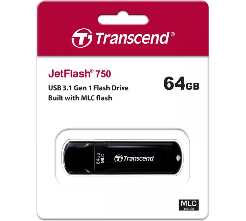 Флеш-накопитель/ Transcend 64GB JETFLASH 750, black Флеш-накопитель/ Transcend 64GB JETFLASH 750, black