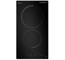 Электрическая домино MAUNFELD/ Электрическая варочная панель MAUNFELD CVCE292PBK, Домино, 30см, стеклокерамика, сенсорное управление, таймер, мощность конфорок 1200, 1800 Вт, автоматическое выключение, индикатор остаточного тепла, защита от перегрева, цве