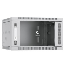 Cabeus SH-05F-6U60/60 Шкаф телекоммуникационный настенный 19" 6U 600x600x368mm (ШхГхВ) дверь стекло, цвет серый (RAL 7035)