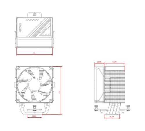 Кулер для процессора ID-COOLING FROZN A400 ARGB LGA1700/1200/115X/AM5/AM4 (15шт/кор, TDP 180W, PWM, 4 тепл.трубки прямого контакта, ARGB FAN 92mm) RET