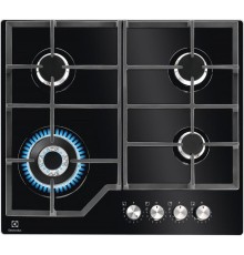 Встраиваемые газовые панели ELECTROLUX/ Газовая варочная поверхность - газ на стекле, 2 чугунных держателя, газконтроль варочной поверхности, интегрированный автоподжиг варочной поверхности, конфорки: Конфорка ускоренного нагрева, средней мощности, Конфор