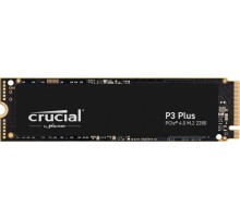 Твердотельный накопитель/ Crucial SSD P3 Plus, 1000GB, M.2(22x80mm), NVMe, PCIe 3.0 x4, QLC, R/W 5000/4200MB/s, IOPs н.д./н.д., TBW 220, DWPD 0.1 (12 мес.)