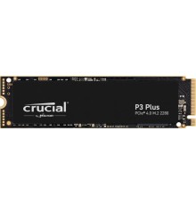 Твердотельный накопитель/ Crucial SSD P3 Plus, 1000GB, M.2(22x80mm), NVMe, PCIe 3.0 x4, QLC, R/W 5000/4200MB/s, IOPs н.д./н.д., TBW 220, DWPD 0.1 (12 мес.)
