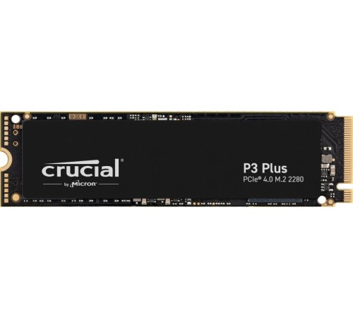 Твердотельный накопитель/ Crucial SSD P3 Plus, 1000GB, M.2(22x80mm), NVMe, PCIe 3.0 x4, QLC, R/W 5000/4200MB/s, IOPs н.д./н.д., TBW 220, DWPD 0.1 (12 мес.) Твердотельный накопитель/ Crucial SSD P3 Plus, 1000GB, M.2(22x80mm), NVMe, PCIe 3.0 x4, QLC, R/W 5000/4200MB/s, IOPs н.д./н.д., TBW 220, DWPD 0.1 (12 мес.)