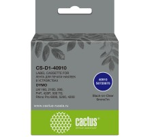 -/ Картридж ленточный Cactus CS-D1-40910 40910 черный/прозрачный для Dymo LM 160, 210D, 280, PnP, 420P, 500 TS; Rhino Pro 6000, 5200, 4200