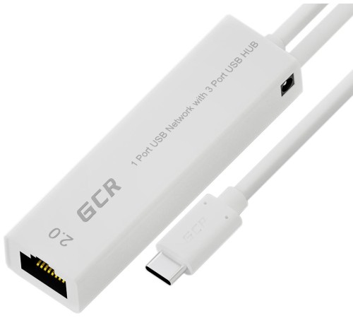 Greenconnect USB 3.1 Type C -> Ethernet RJ-45 F Lan Card + USB 2.0-разветвитель на 3 порта, сетевой адаптер, белый, GCR-UC2CL02 Greenconnect USB 3.1 Type C -> Ethernet RJ-45 F Lan Card + USB 2.0-разветвитель на 3 порта, сетевой адаптер, белый, GCR-UC2CL02
