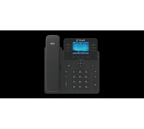 IP-телефон Flat-Phone B6: 6 SIP-аккаунтов, 2 порта 10/100/1000BASE-T (RJ-45), ЖК-дисплей, PoE IP-телефон Flat-Phone B6: 6 SIP-аккаунтов, 2 порта 10/100/1000BASE-T (RJ-45), ЖК-дисплей, PoE