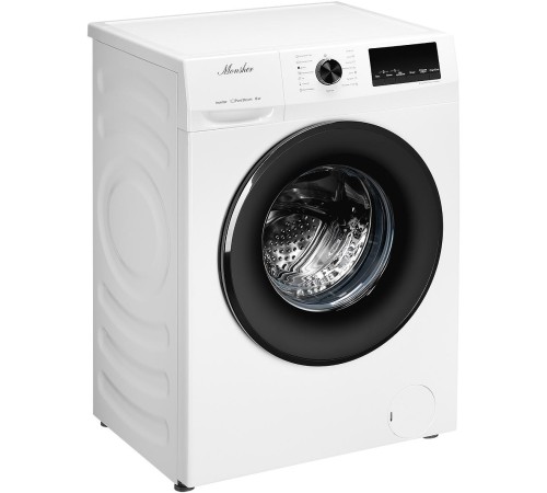 Стиральная машина MONSHER/ Стиральная машина MONSHER, отдельностоящая, фронтальная, 15 программ, загрузка 8 кг, 1400 об/мин, кнопочное управление, инверторный двигатель, отложенный старт, блокировка от детей, энергоэффективность А+++, цвет белый
