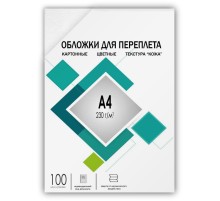 Обложки А4 "кожа" белые 100 шт./ Обложки для переплета А4 "кожа" белые 100 шт, ГЕЛЕОС [CCA4W]