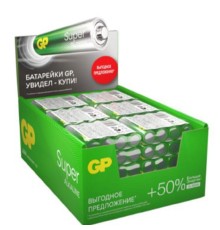 Батарейка ААА Алкалиновые батарейки GP Super Alkaline G-Tech 24А ААA - 4 шт. в пленке (4 шт.)