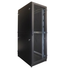 Шкаф ЦМО Шкаф серверный напольный 48U (800  1000) двойные перфорированные двери 2 шт., чёрный