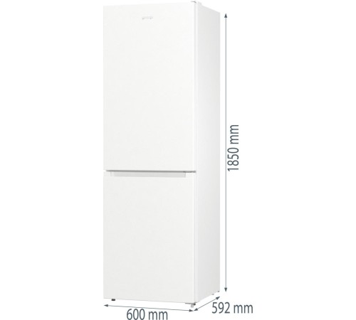 Холодильник Gorenje/ Холодильник Gorenje, отдельностоящий, объем 320 л (210+110 л), No Frost Plus, Multiflow 360, быстрое замораживание, цифровой дисплей, электронное управление, энергоэффективность А++, уровень шума 38 дБ, цвет белый