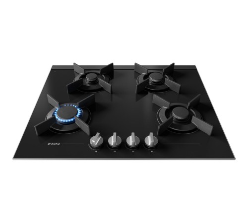 Газовая варочная панель ASKO/ Арт. 741475 ; Газовая варочная панель ASKO, 4 зоны,кольцо для вока-чугун,электроподжиг, цвет черный