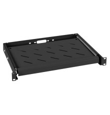 Выдвижная полка 19" для клавиатуры, цвет черный Cabeus JE10-BK Выдвижная полка 19" для клавиатуры, цвет черный (RAL 9004)