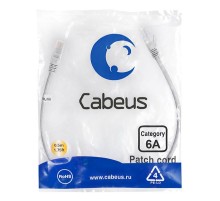 Патч-корд Cabeus PC-UTP-RJ45-Cat.6a-0.5m-LSZH Патч-корд U/UTP, категория 6а (10G), 2xRJ45/8p8c, неэкранированный, серый, LSZH, 0.5м