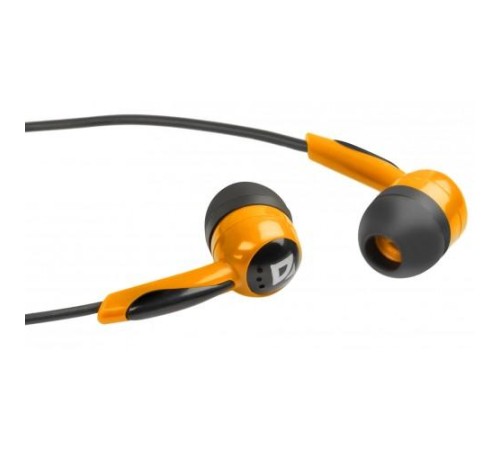 Defender Наушники вставки Basic 604 черный + оранжевый