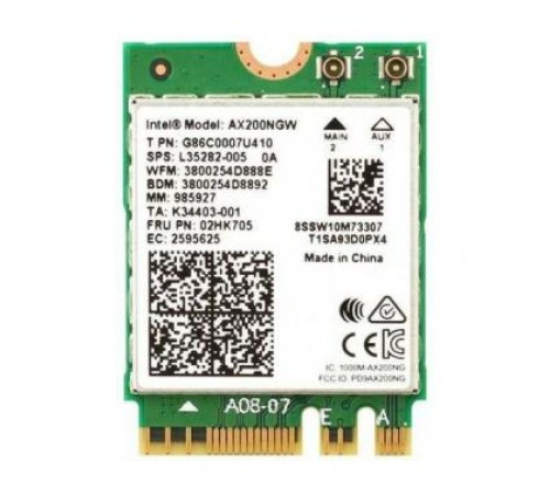 Плата сетевого контроллера/ Intel Wi-Fi 6 AX200, 2230, 2x2 AX+BT, No vPro, 985927
