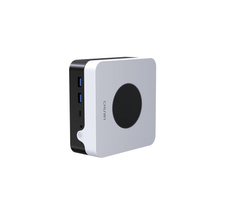 Компьютер/ Chuwi LarkBox X  Intel N-series N100(0.8Ghz)/12288Mb/512SSDGb/Int:Intel UHD Graphics/BT/WiFi/war 1y/0.4kg/Grey+White/Win11Home + USB2.0*2/USB3.2*2/Type-C*1/HDMI*1/DP*1/RJ45*2/WIFI6,BT5.2/bracket