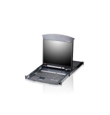 КВМ консоль ATEN 8P CAT-5 HIGH DENSITY DUAL RAIL LCD KVM.