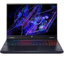 Ноутбук/ ACER Predator Helios Neo 16 PHN16-72-70EC 16"(2560x1600 (матовый) IPS)/Intel Core i7 14700HX(2.1Ghz)/16384Mb/1024PCISSDGb/noDVD/Ext:nVidia GeForce RTX4050(6144Mb)/Cam/BT/WiFi/65WHr/war 1y/2.4kg/Black/NoOS