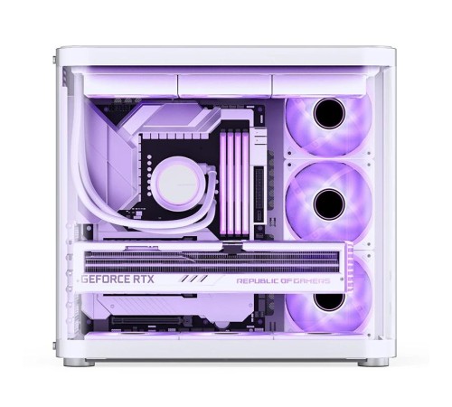 Корпус без блока питания/ Case JONSBO TK-2, Midi-Tower, TG, no fans, 1xUSB-A 3.2 + 1xUSB-C 3.2, ATX, mATX, mITX White