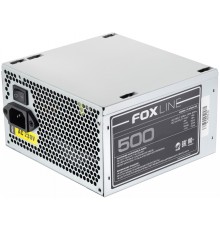 Блок питания 500Вт/ Power Supply Foxline, 500W, ATX, APFC, 120FAN, CPU 8(4+4)pin, MB 24pin, PCI-E 6+2pin, 1*PATA, 3*SATA, 80+