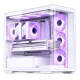 Корпус без блока питания/ Case JONSBO D300, Mini-Tower, TG, no fan, 2xUSB-A 3.2 + 1xUSB-C 3.2, mATX, mITX White
