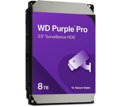 Жесткий диск/ HDD WD SATA3 8Tb Purple Pro 7200 rmp 256MB  1 year warranty (replacement WD8001PURP)
