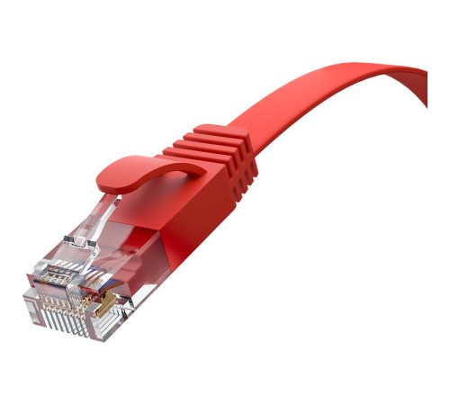 GCR Патч-корд PROF плоский прямой 0.3m, UTP медь кат.6, красный, 30 AWG, ethernet high speed 10 Гбит/с, RJ45, T568B, GCR-52845 GCR Патч-корд PROF плоский прямой 0.3m, UTP медь кат.6, красный, 30 AWG, ethernet high speed 10 Гбит/с, RJ45, T568B, GCR-52845
