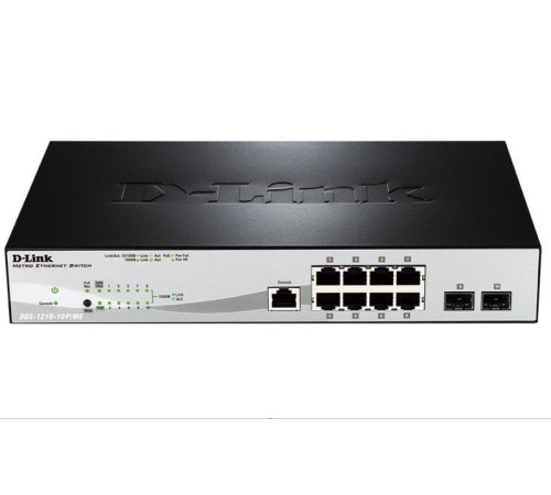 Сетевой коммутатор/ Managed Gigabit Switch with 8 10/100/1000Base-T PoE + 2 SFP Ports Сетевой коммутатор/ Managed Gigabit Switch with 8 10/100/1000Base-T PoE + 2 SFP Ports