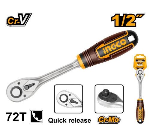Гаечный ключ с храповым механизмом Ingco HRTH0812,1/2,255мм,Cr-V+CrMo Гаечный ключ с храповым механизмом Ingco HRTH0812,1/2,255мм,Cr-V+CrMo