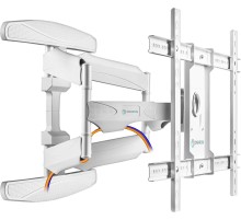 Кронштейн ONKRON/ 40-75" макс 400*600  наклон -5°/+8°, поворот ±140° Макс нагрузка 45,5кг, от стены 54-500мм, белый