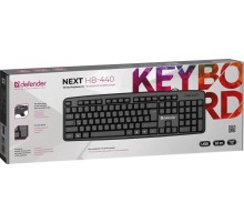 Проводная клавиатура Defender 45440 Next HB-440 RU,черный,полноразмерная