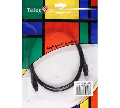 Кабель/ Оптический кабель (Toslink)-M -- >(Toslink)-M ,1m, Telecom <TOC2022-1M>