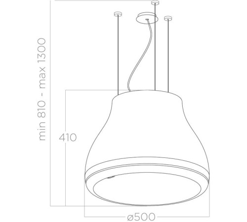 Вытяжки Elica/ Островная, 50 см, 800 м3/ч, peltrox (состаренный графит)
