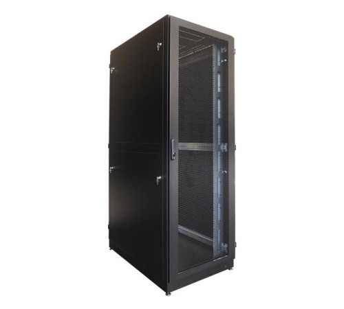 шкаф ЦМО Шкаф серверный напольный 42U (600х1200) дверь перфорированная, задние двойные перфорированные, цвет черный шкаф ЦМО Шкаф серверный напольный 42U (600х1200) дверь перфорированная, задние двойные перфорированные, цвет черный